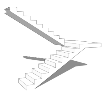 现代简约楼梯su模型
