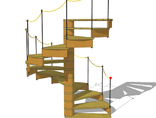 现代<em>螺旋楼梯</em>su模型