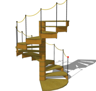 现代螺旋楼梯su模型