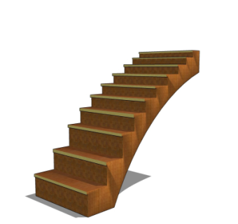 现代简约楼梯su模型