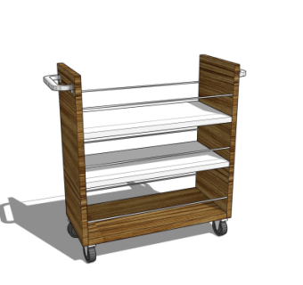 现代手推车su模型