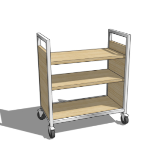 现代手推车su模型