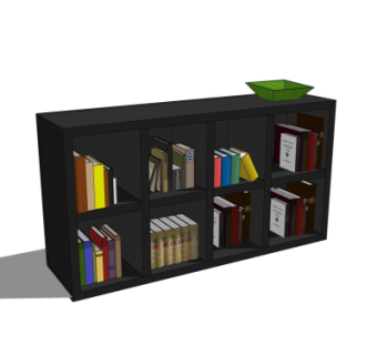 现代书柜su模型