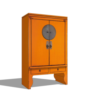 中式复古衣柜su模型