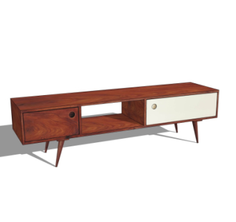 现代实木电视柜su模型