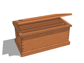 现代木箱su模型