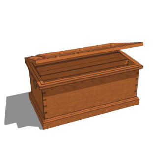 现代木箱su模型