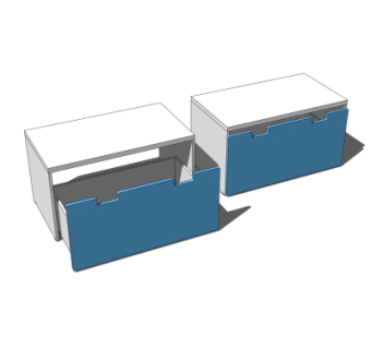 现代收纳箱su模型