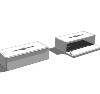 现代收纳箱su模型