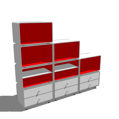 现代储物柜su模型