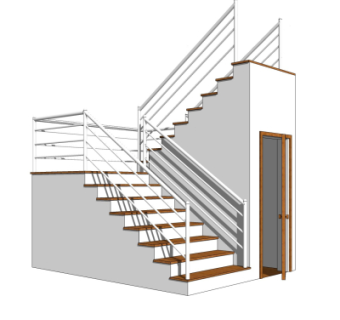 现代楼梯su模型