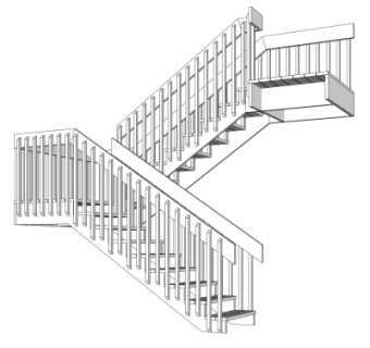 现代楼梯su模型