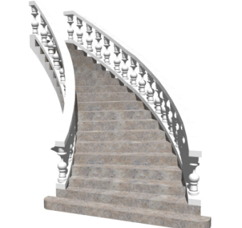 简欧楼梯su模型