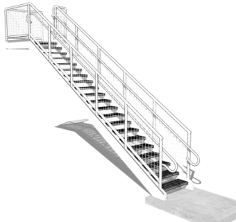现代楼梯su模型