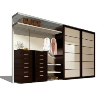 现代衣柜su模型