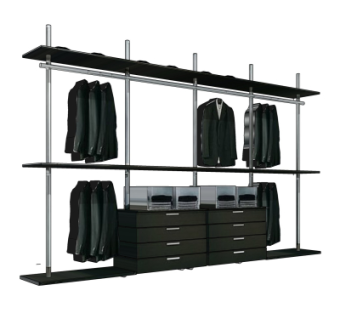 现代简约衣柜su模型