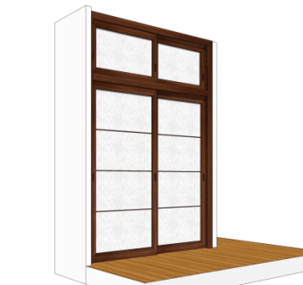 现代移门衣柜su模型