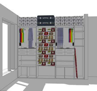 现代衣柜su模型