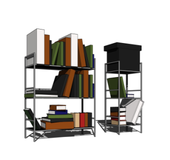 现代书架su模型