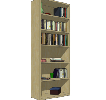 现代极简书架su模型