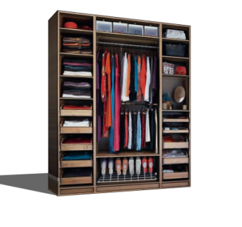 现代衣柜组件su模型