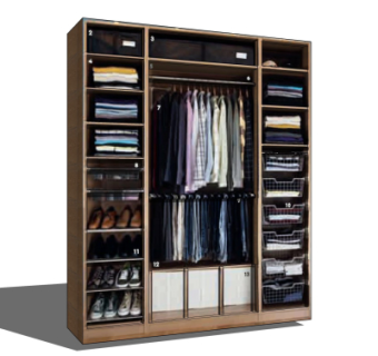 现代衣柜组件su模型