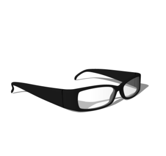 现代眼镜su模型