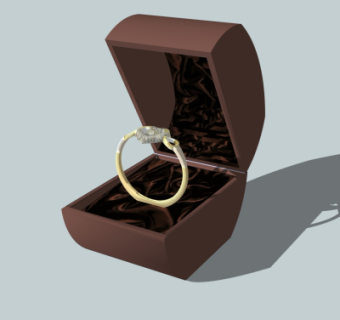 现代钻戒su模型