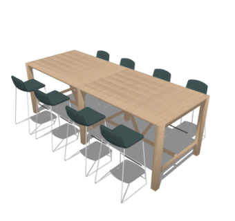 现代餐桌椅su模型