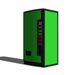 现代饮料自售机su模型