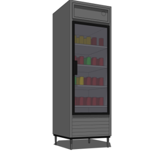 现代超市冰柜su模型