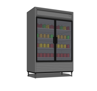 现代超市冰柜su模型