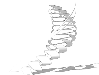 现代<em>创意</em>楼梯su模型