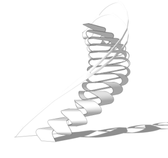 现代创意楼梯su模型