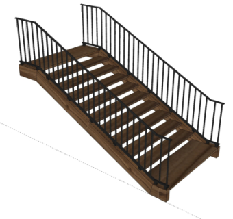 现代楼梯su模型