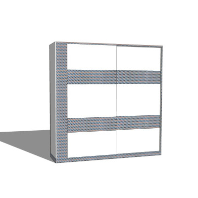 现代简约衣柜su模型