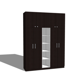 现代衣柜su模型