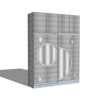 现代衣柜su模型