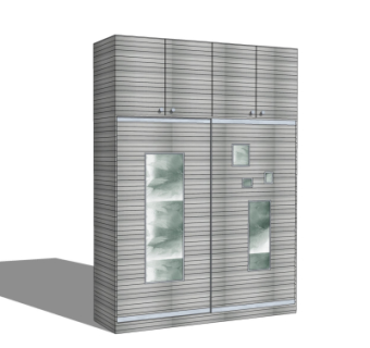 现代衣柜su模型