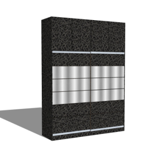 现代衣柜su模型