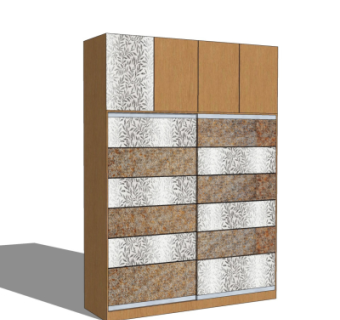 现代衣柜su模型