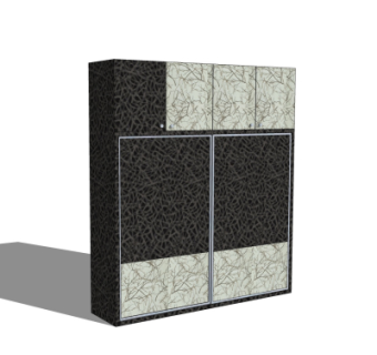 现代衣柜su模型