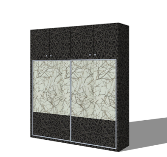 现代衣柜su模型