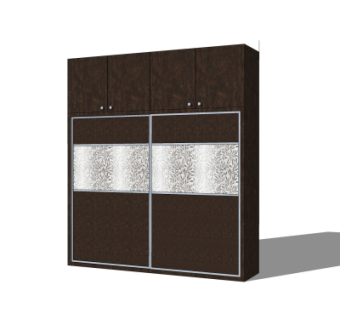 现代衣柜su模型