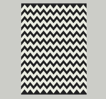 后现代条纹地毯su模型