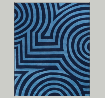 后现代布艺地毯su模型