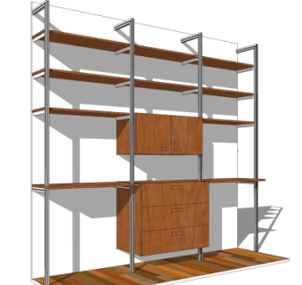 现代储物柜su模型