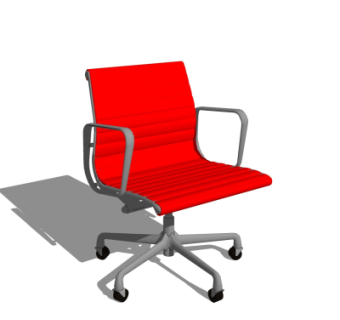 现代办公转椅su模型