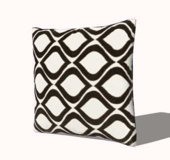 现代布艺抱枕su模型