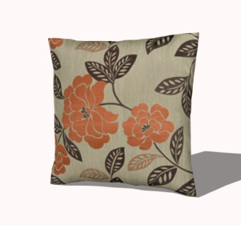 现代布艺抱枕su模型